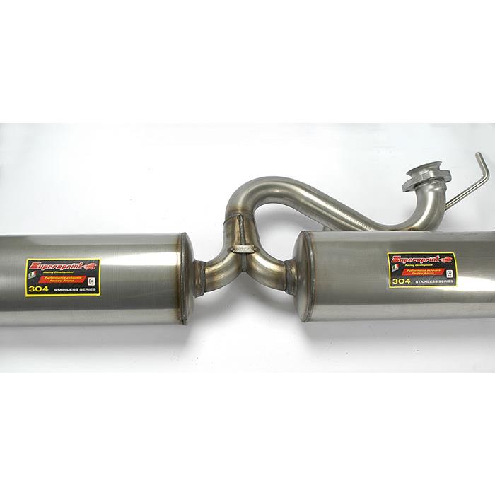 Rear exhaust Right 100% Stainless Steel O76 + Left O76