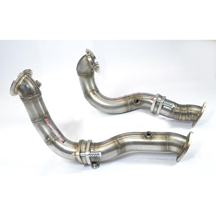 Turbo downpipe kit Right - Left with expansion joints ( Replace pre-kat )