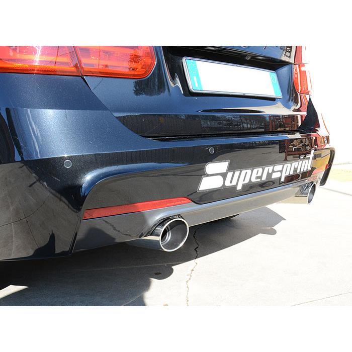 Connecting pipe + rear pipe Right O100 - Left O100 (Muffler delete)