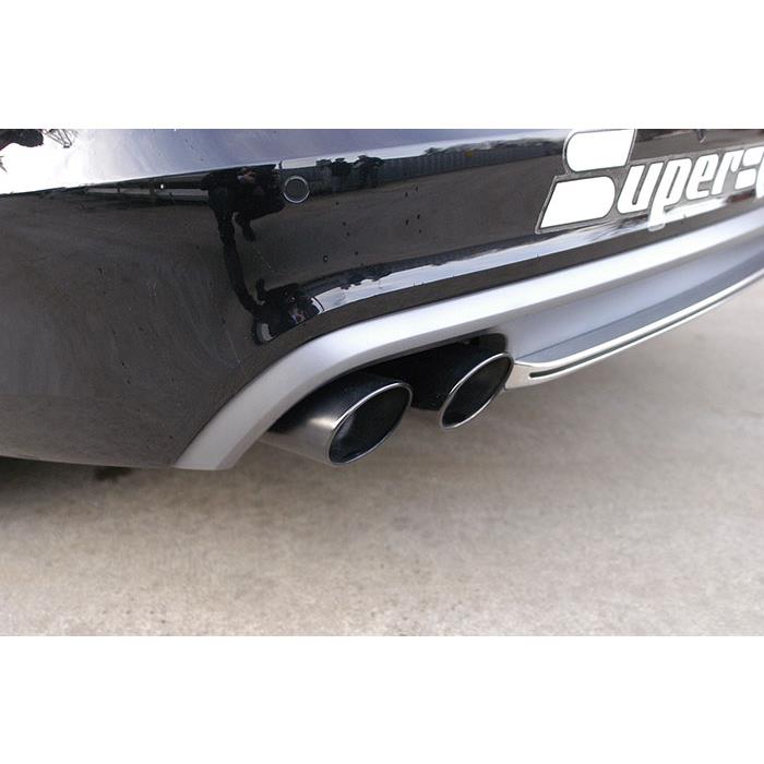 Rear pipe Left 100x75 Gun Metal Grey (Muffler delete)