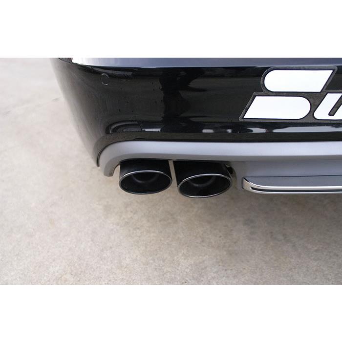 Rear pipe Left 100x75 Gun Metal Grey (Muffler delete)