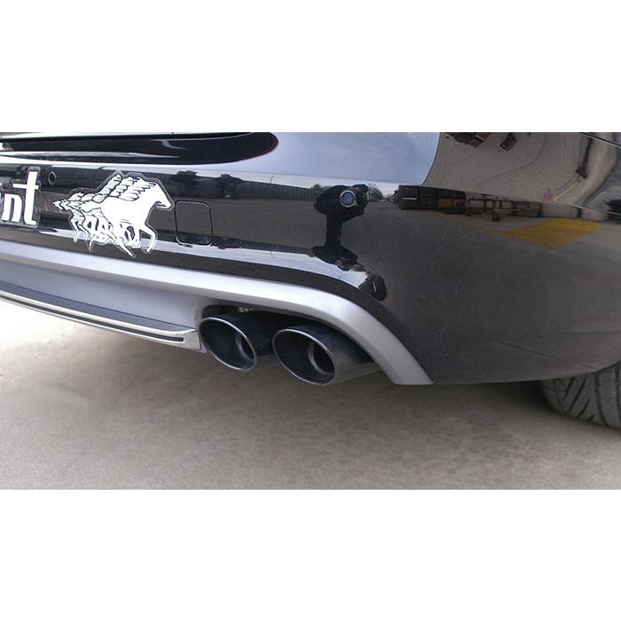 Rear pipe Right 100x75 Gun Metal Grey (Muffler delete)