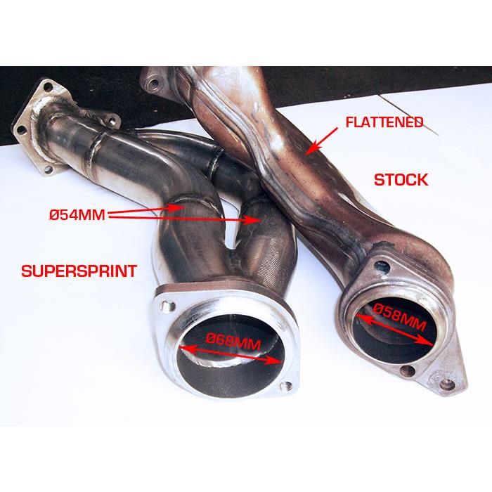 Turbo downpipe kit Right - Left AISI 310S steel