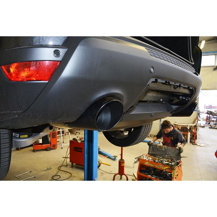 Rear exhaust Left Gun Metal Grey O120