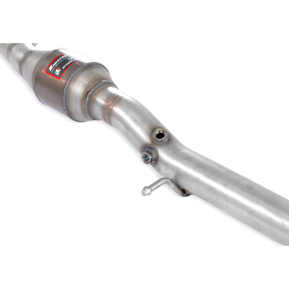 Tubo centrale con catalizzatore metallico.