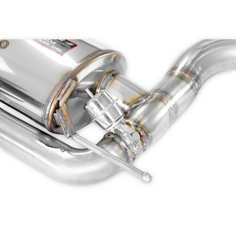 Rear exhaust 90x70 Gun Metal Grey with valve