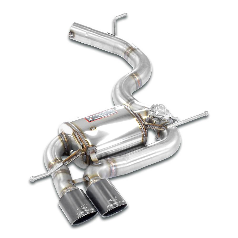 Rear exhaust 90x70 "Gun Metal Grey" with valve