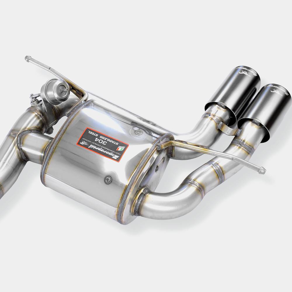 Rear exhaust 90x70 Gun Metal Grey with valve