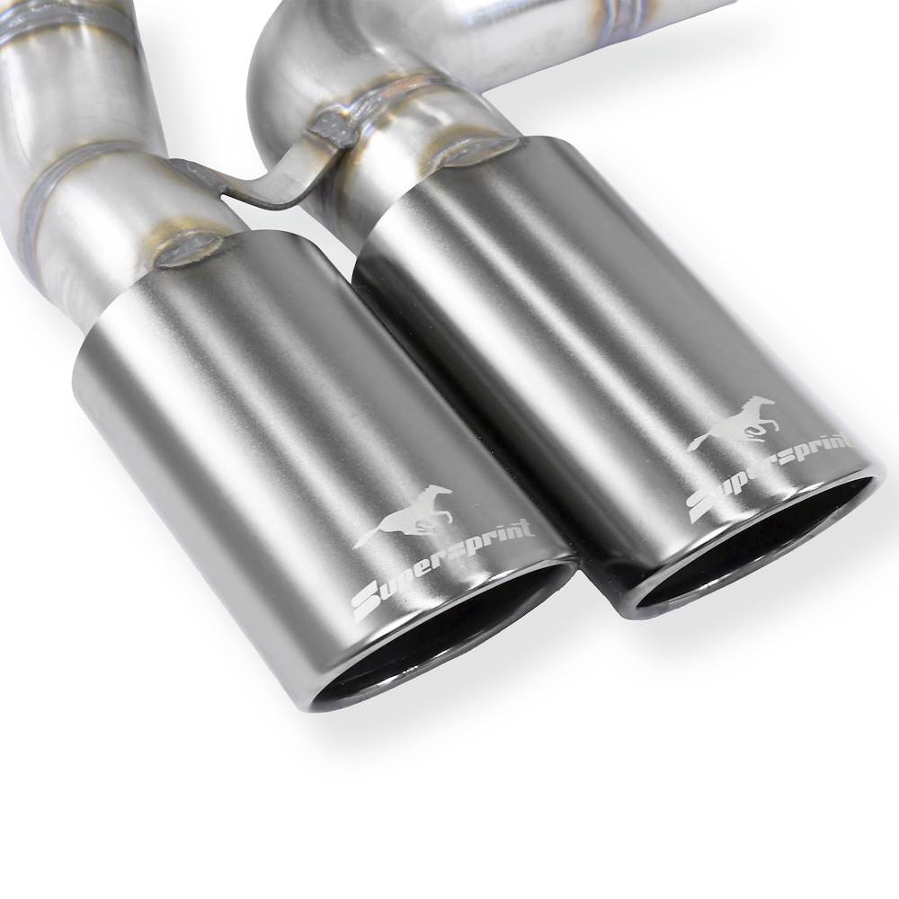 Rear exhaust 90x70 Gun Metal Grey with valve