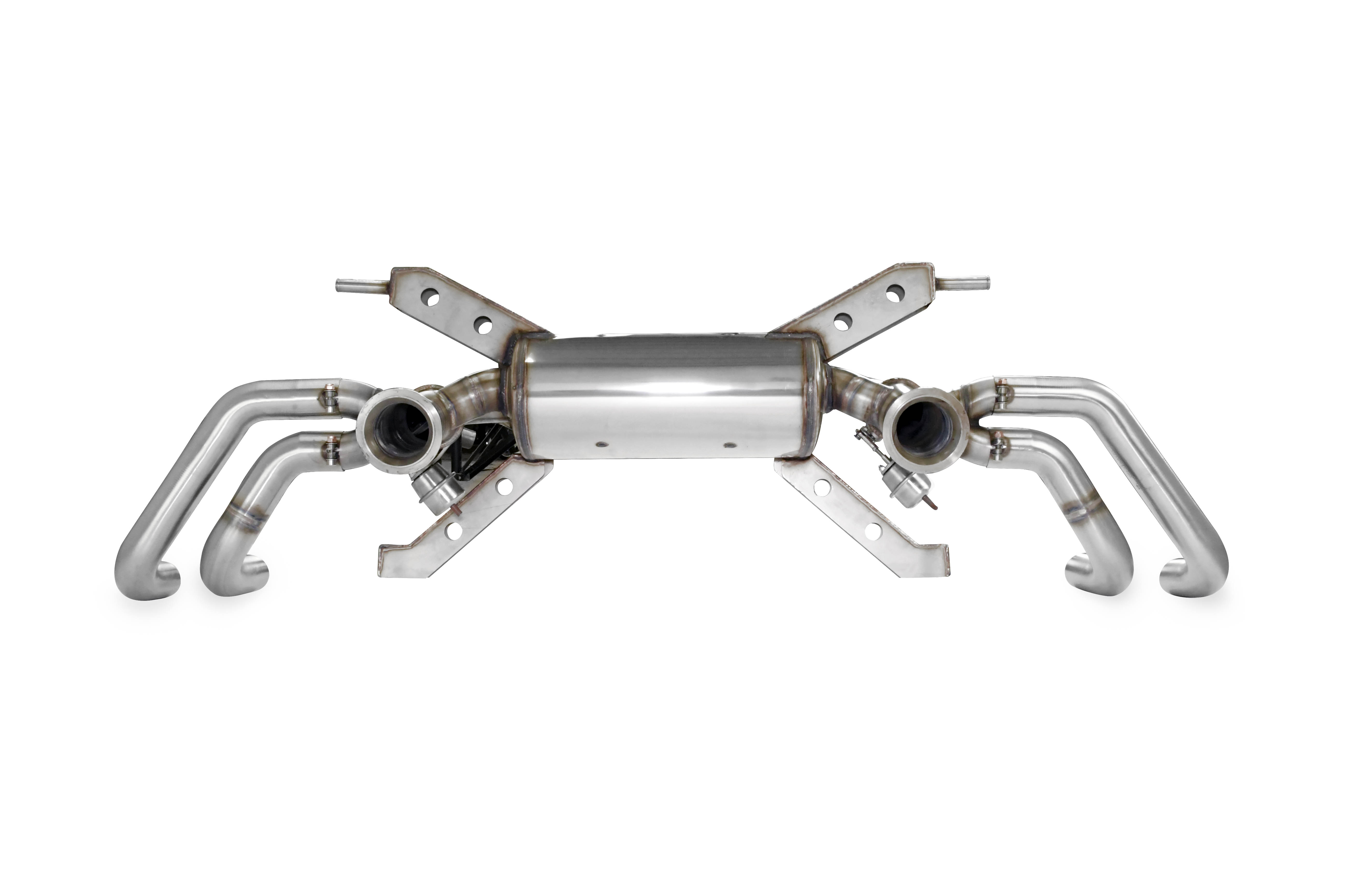 Endschalldämpfer mit Valvle Rechts + Links mit 4 Austrittsrohr (für Katalysator Ersatz - Serien Endrohr) <strong><span style=color:#ea0000;>-13,0 Kg</span></strong>