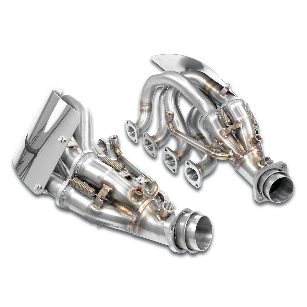 Manifold Right + Left<br>For OEM catalytic converter<br>(Replaces pre-catalytic)