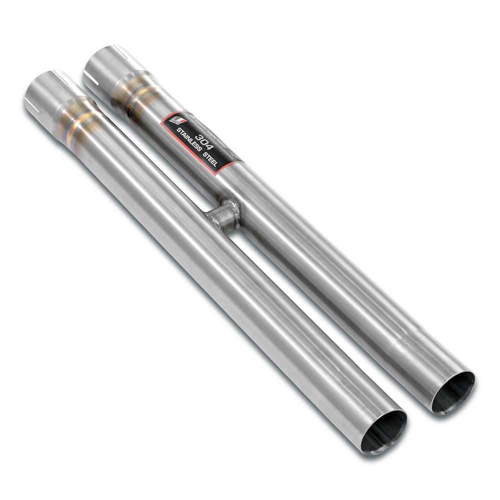Mittelrohrsatz Rechts + Links mit Verbindungsrohr “H-Pipe” <br>Ersetz Serien Mittelschalldämpfer