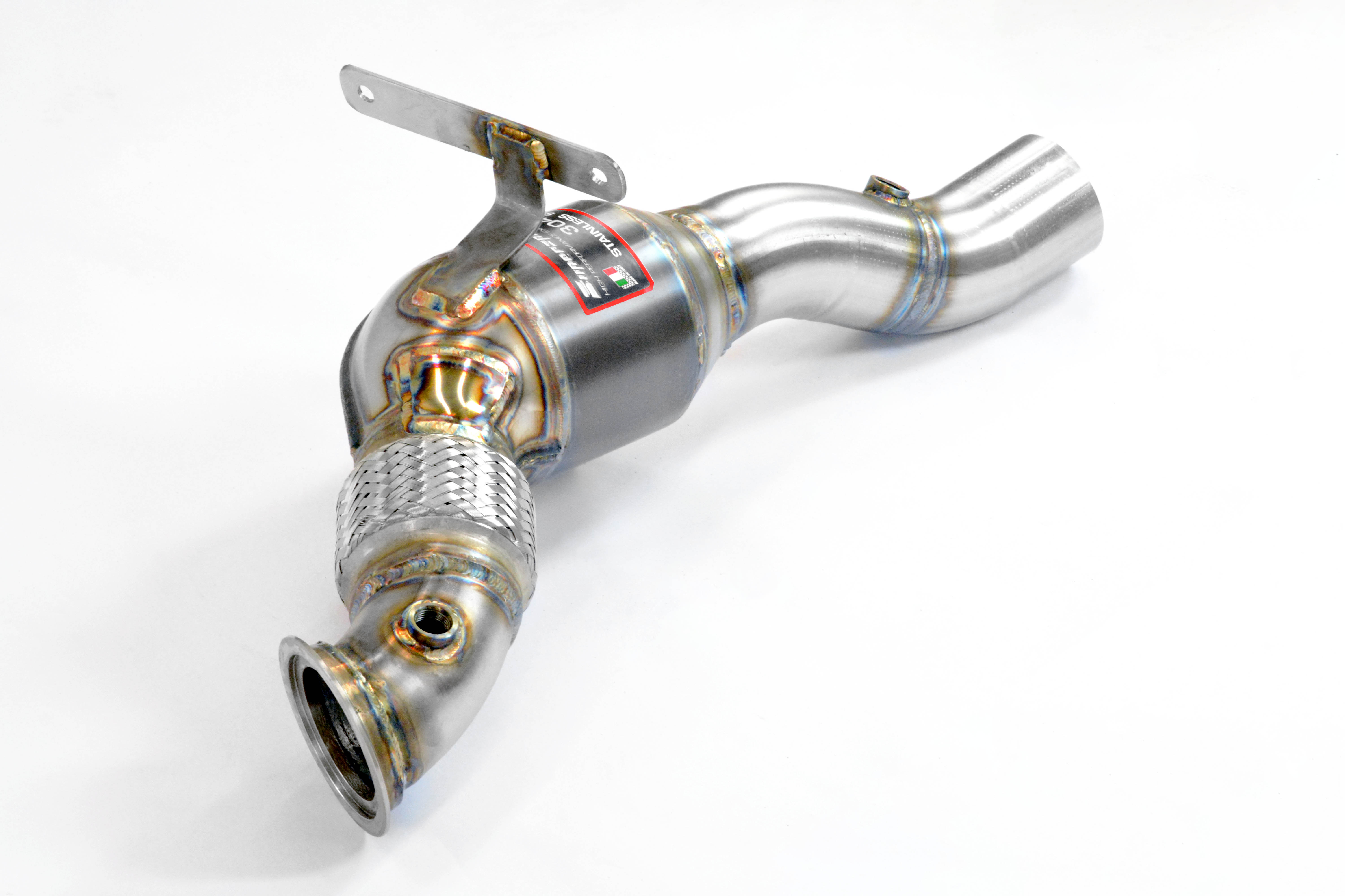 Downpipe Sinistro + catalizzatore metallico 