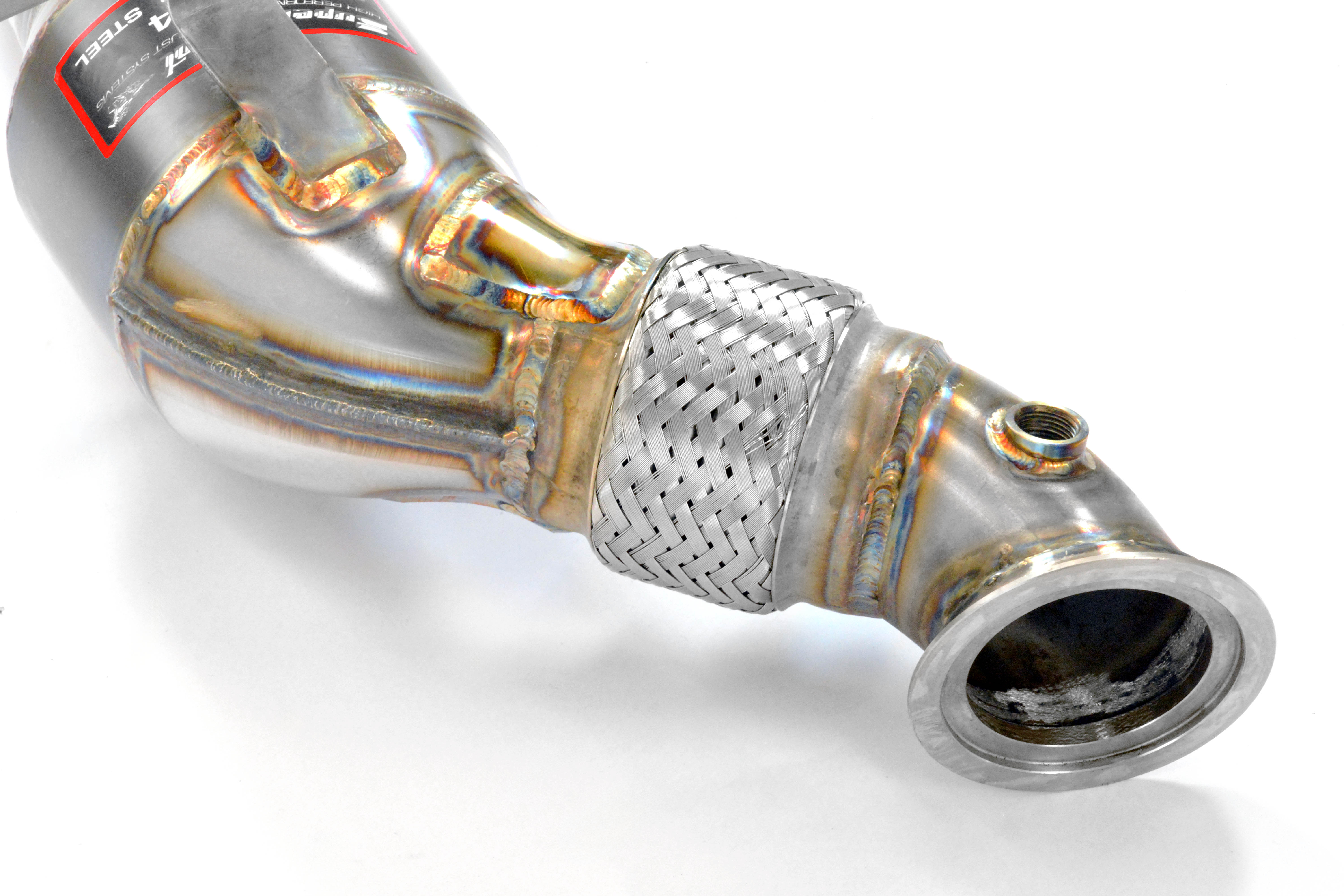 Downpipe Sinistro + catalizzatore metallico 