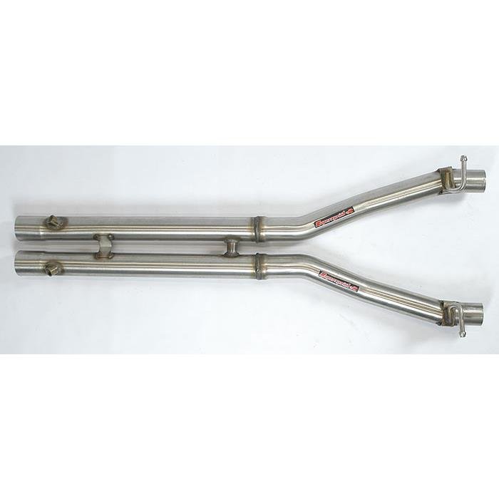 Mittelrohrsatz Rechts + Links mit Verbindungsrohr “H-Pipe”  Ersetz Serien Mittelschalldämpfer