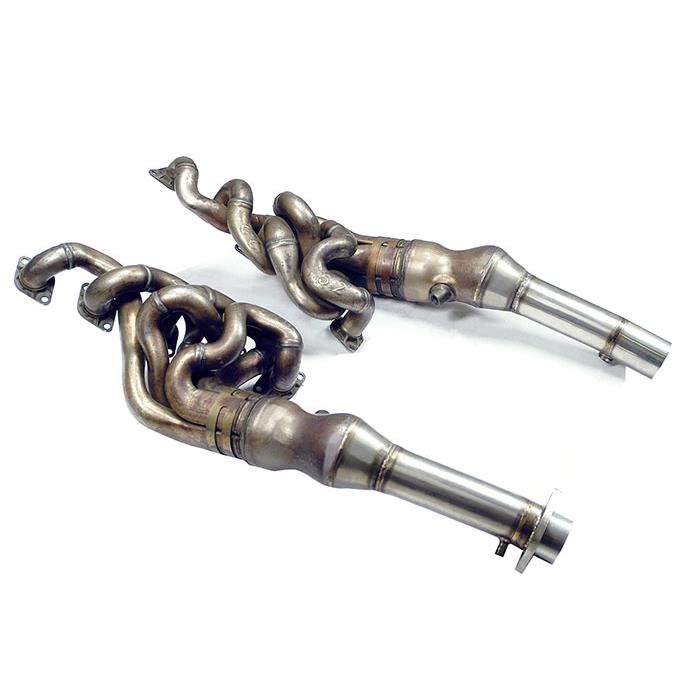 Downpipe Rechts - Links (Ersetzt Pre-Katalysator, Schweißen auf OEM Fächerkrümmer)