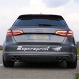 AUDI A3 S3 8VA Sportback QUATTRO 2.0i TFSI '13 -> Supersprint Twin Pipe Design Auspuffanlage