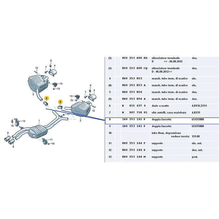 Vorderrohr Rechts + Links