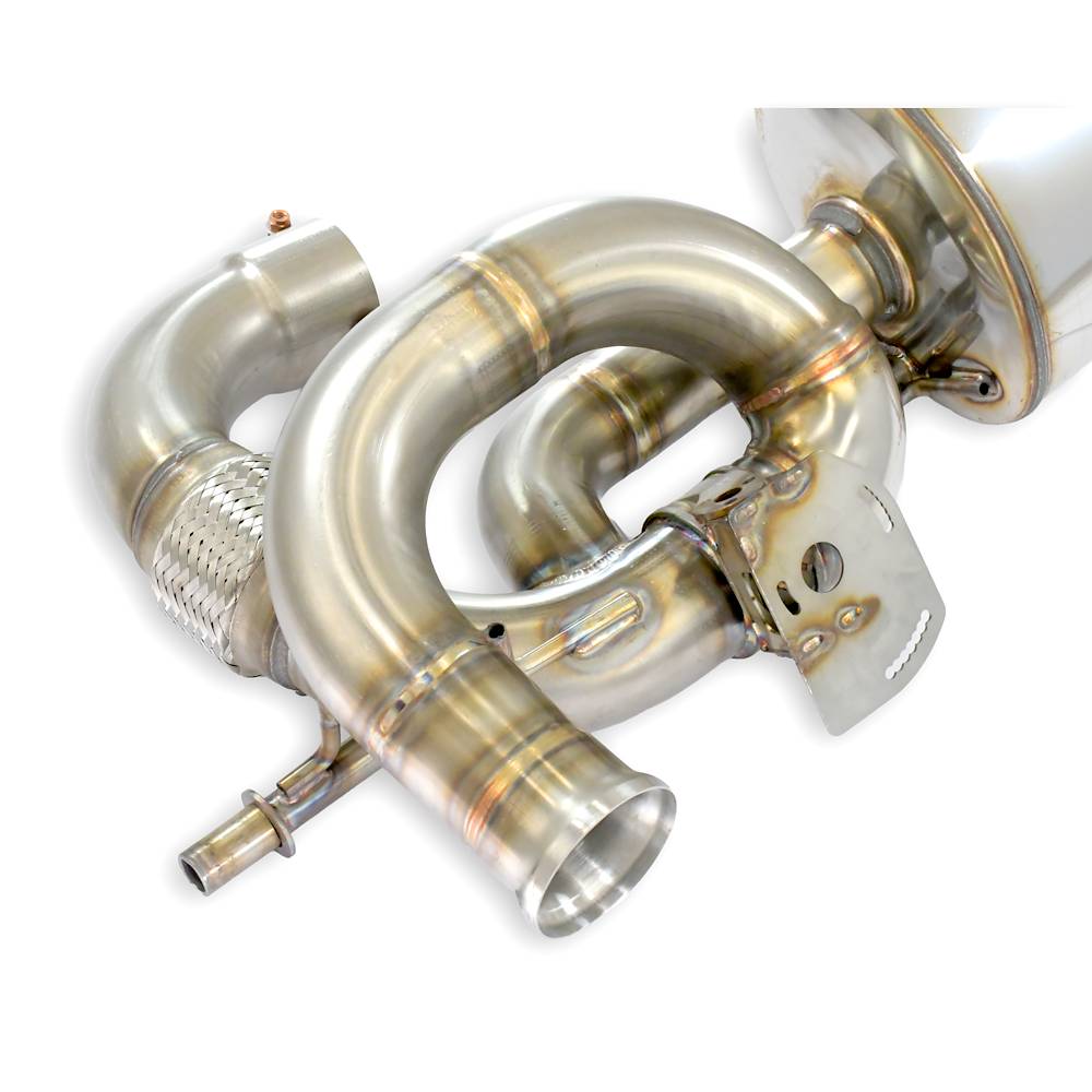 Rear exhaust Race right - left with valve