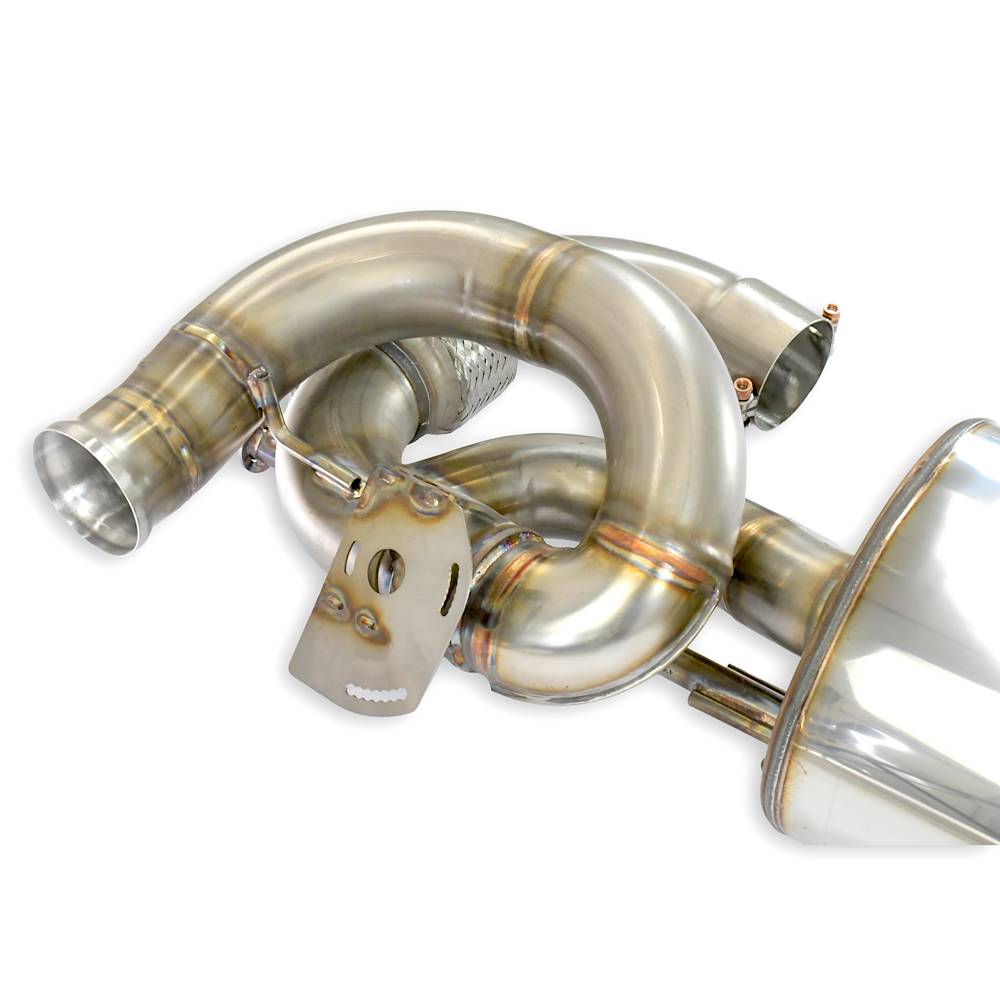 Rear exhaust Race right - left with valve