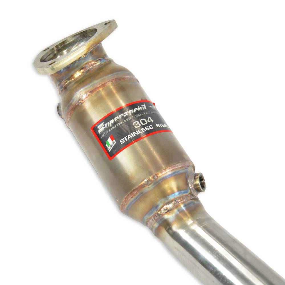 Downpipe sinistro con catalizzatore metallico