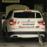 BMW F25 X3 35i 2011 -> Impianto di scarico completo Supersprint (prova al banco)