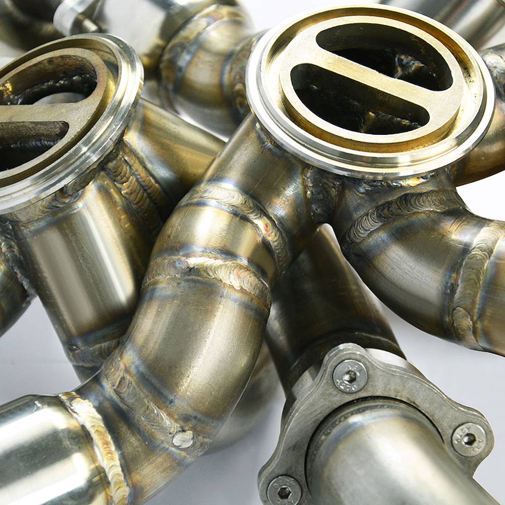 Manifold Right + Left STEEL 310S for OEM turbo charger