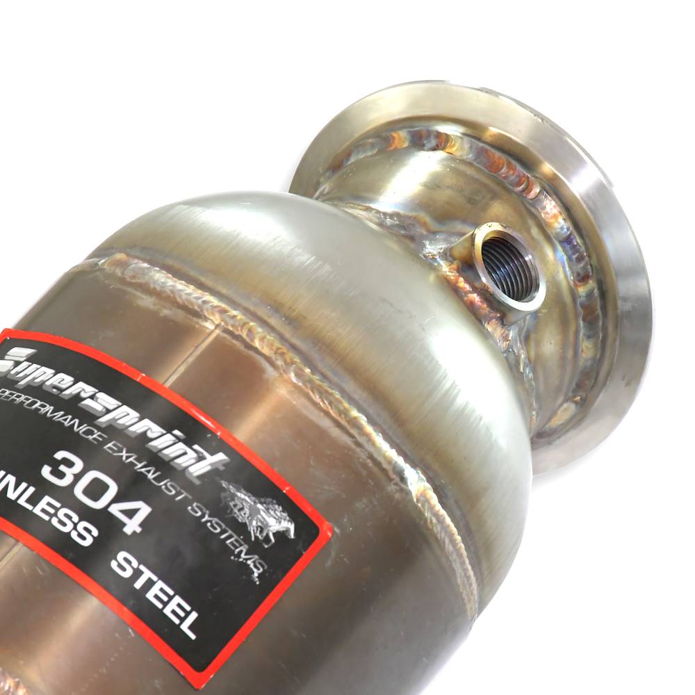 Rohrsatz ab Turbolader + Sport Metallkatalysator Links<br>Kompatibel mit den Serien ab-Kat Anlage