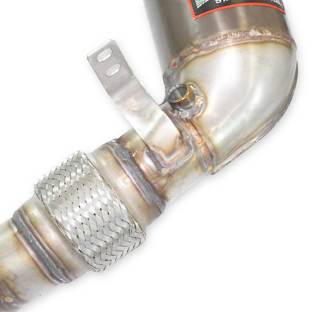 Rohrsatz ab Turbolader + Sport Metallkatalysator Links<br>Kompatibel mit den Serien ab-Kat Anlage
