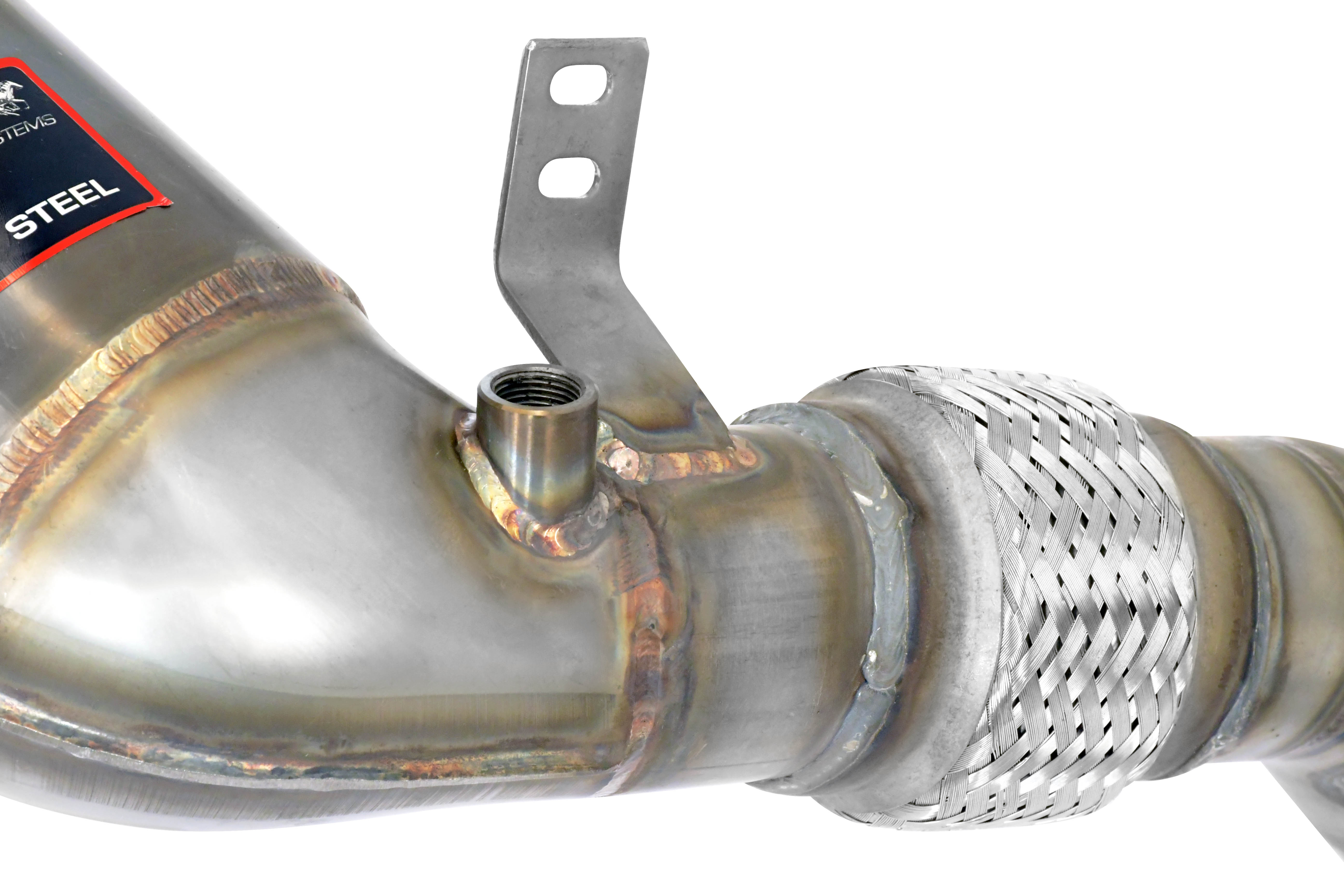 Turbo downpipe kit +  Metallic catalytic converter Right 100CPSI Accepts the stock Cat.-Back system