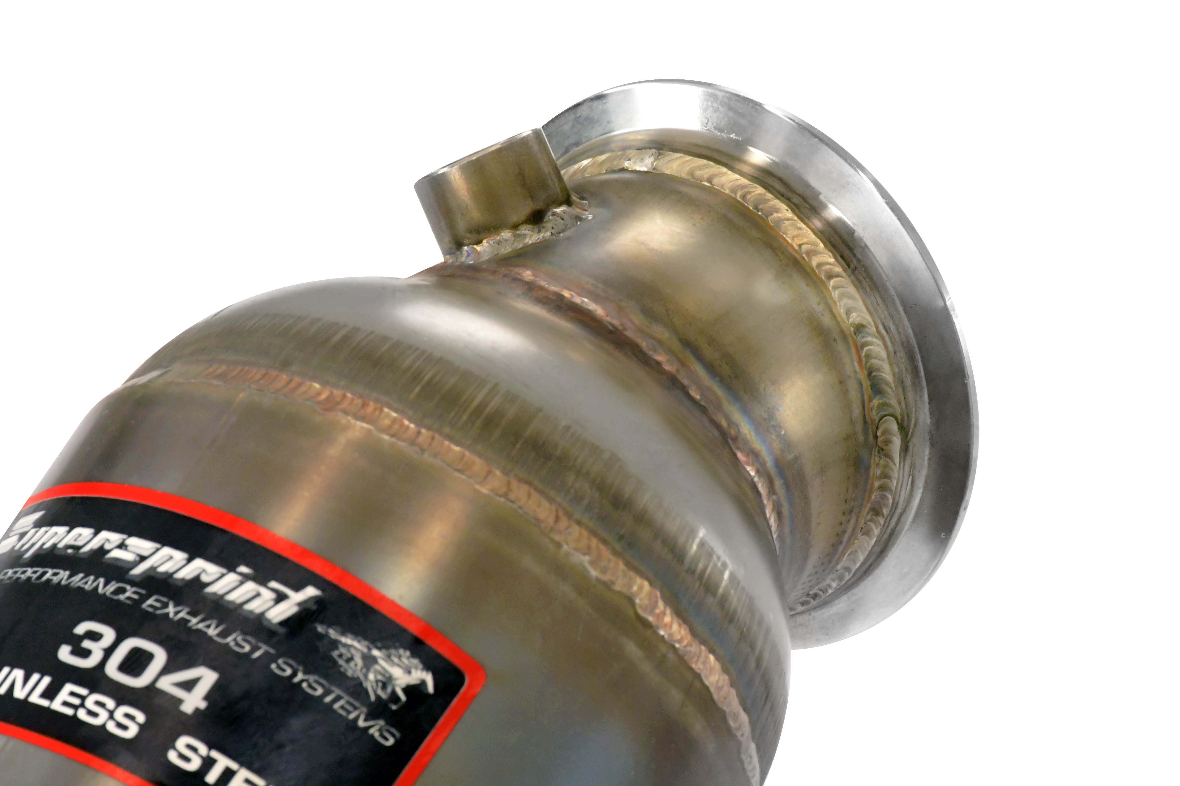 Kit tubo turbina + Catalizzatore metallico destro 100CPSI Compatibile con impianto Cat.-Back di serie