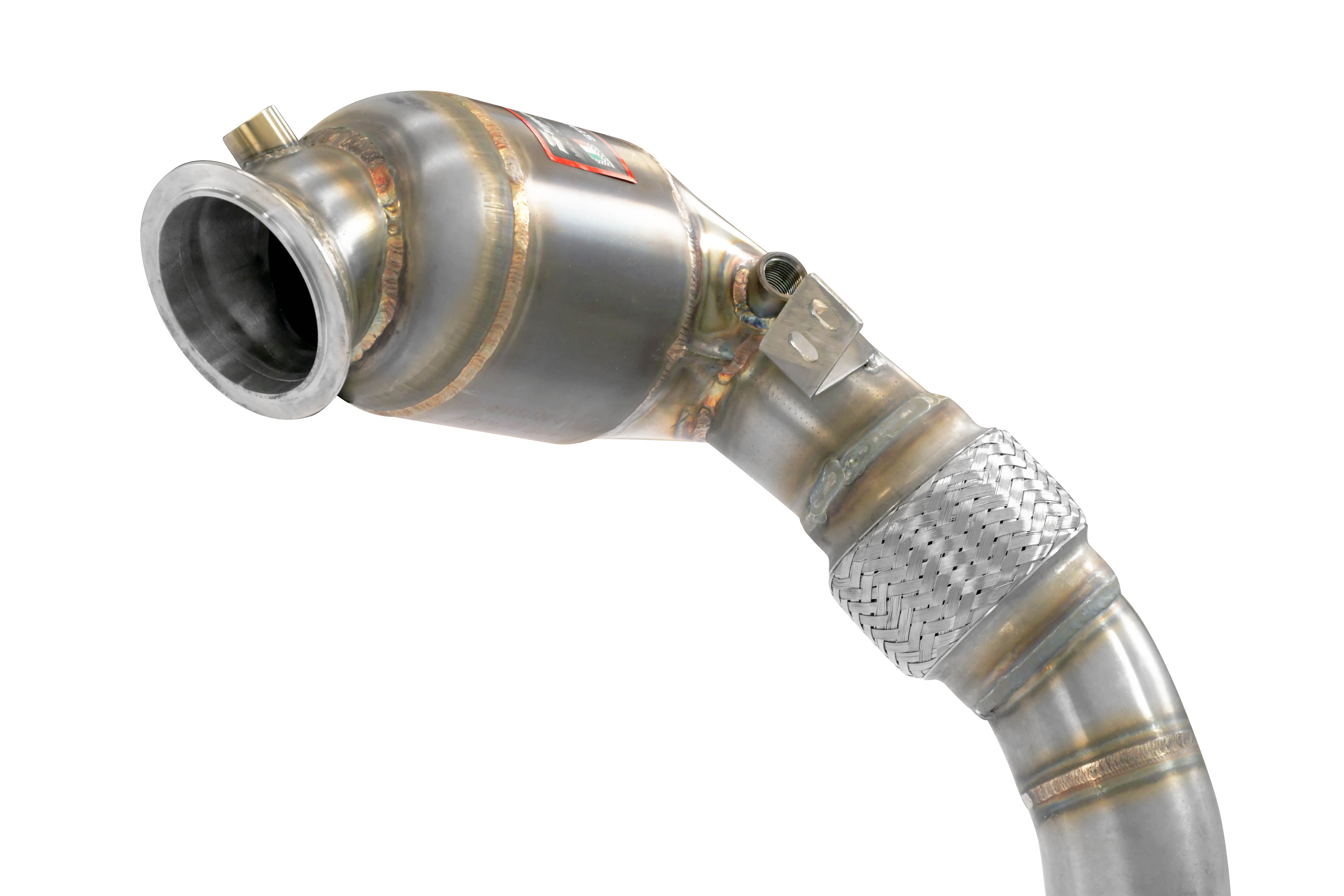 Turbo downpipe kit +  Metallic catalytic converter Left 100CPSI Accepts the stock Cat.-Back system