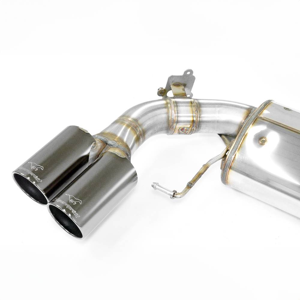 Rear exhaust Right Gun Metal Grey OO90 - Left OO90 with valve