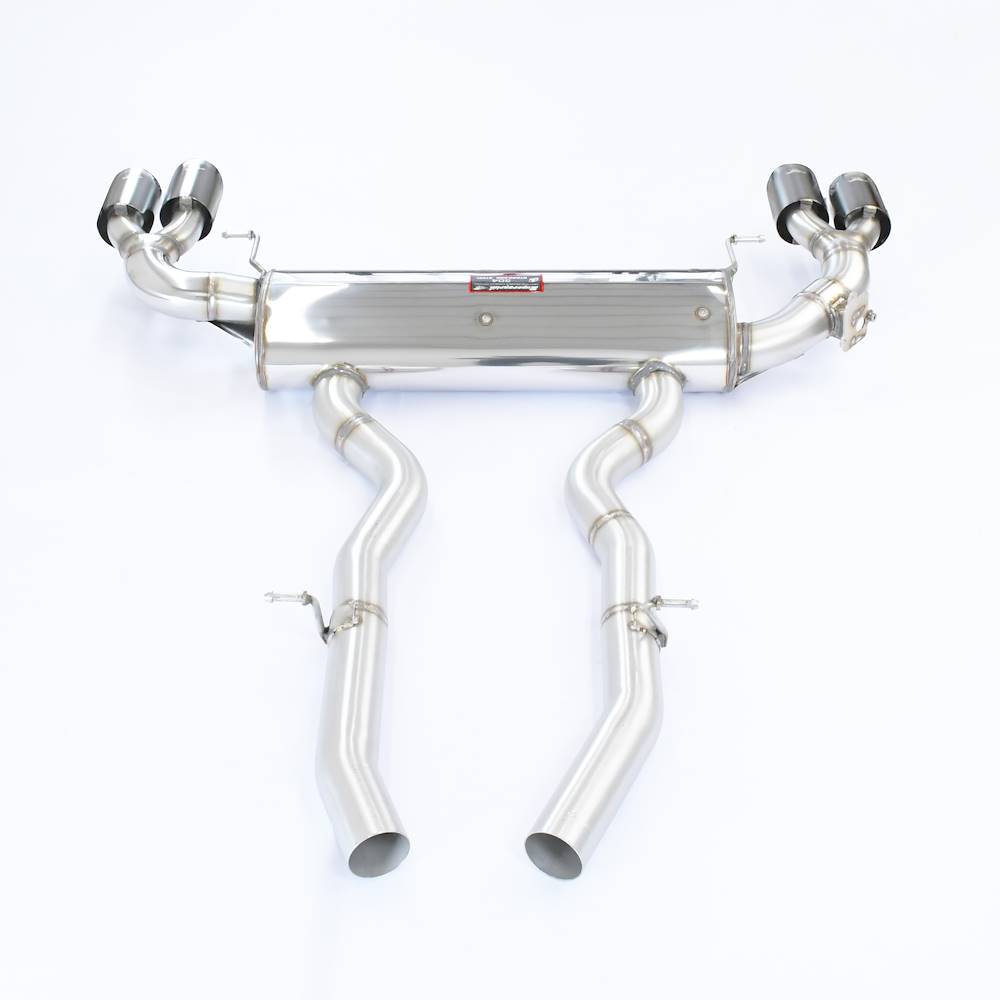 Rear exhaust Right Gun Metal Grey OO90 - Left OO90 with valve