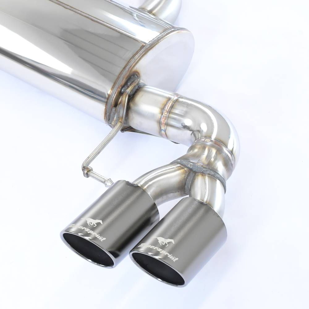 Rear exhaust Right Gun Metal Grey OO90 - Left OO90 with valve