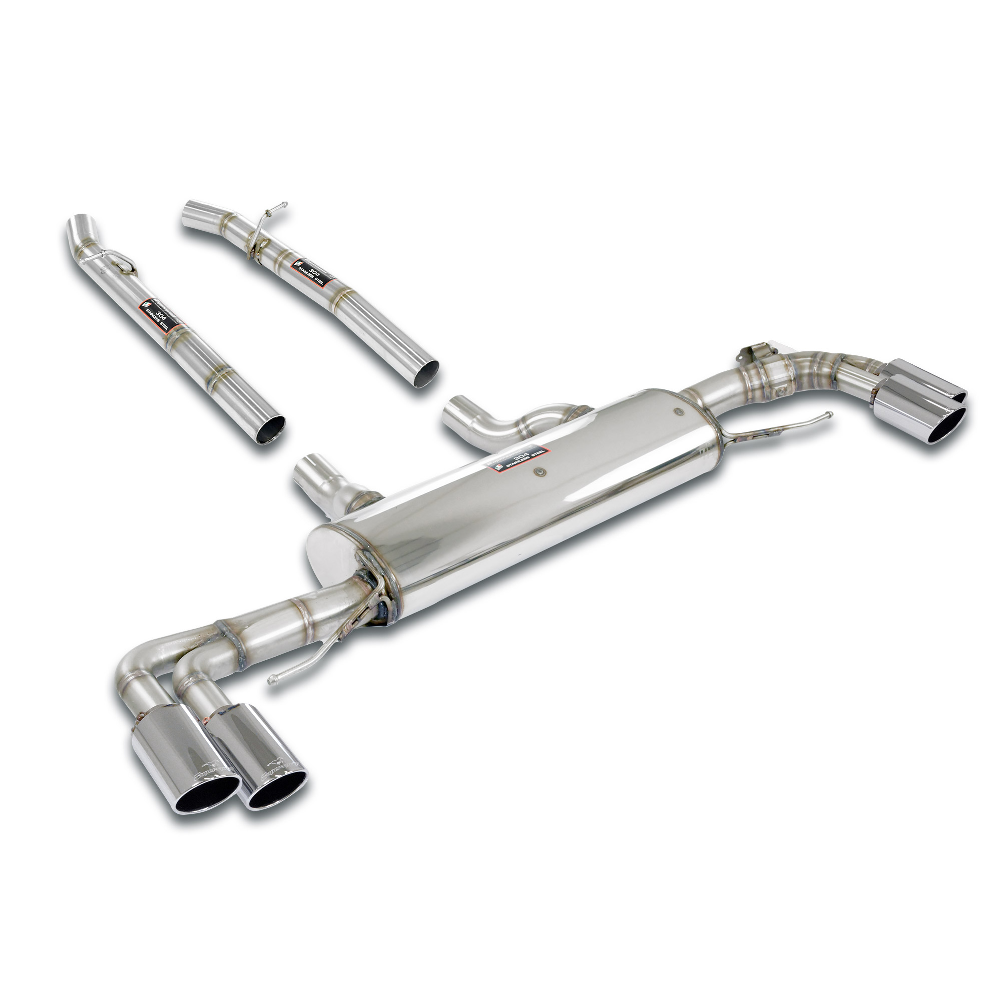 Rear exhaust Right OO90 - Left OO90 with valve