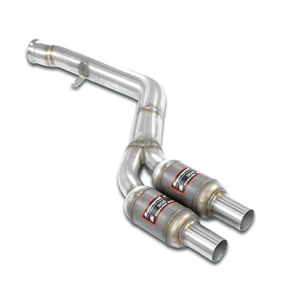 Front Metallic catalytic converter right - left