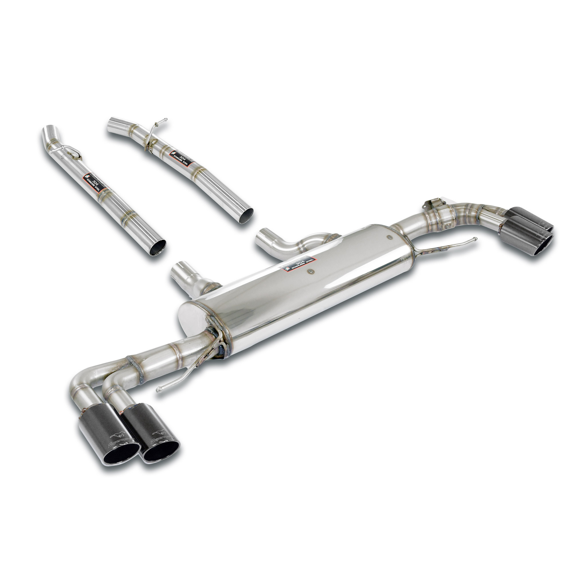 Rear exhaust Right Gun Metal Grey OO90 - Left OO90 with valve