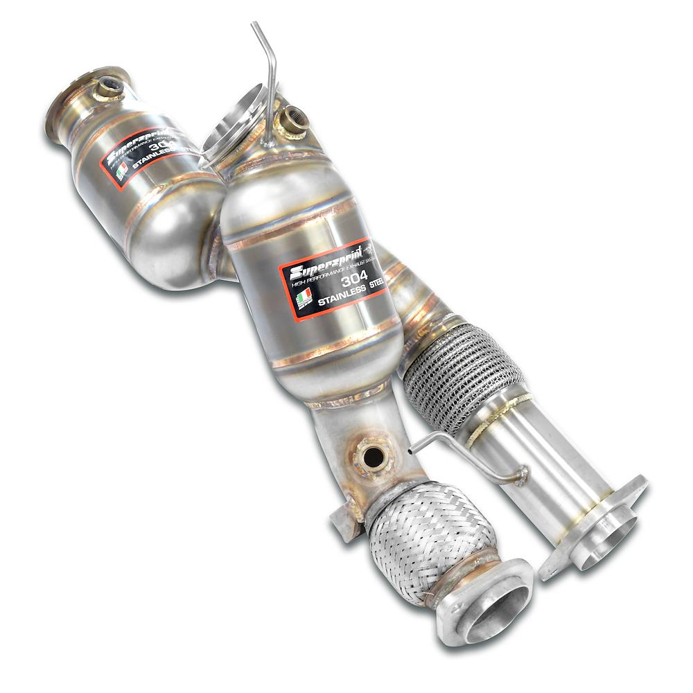 Kit downpipe + catalizzatori destro - sinistro
