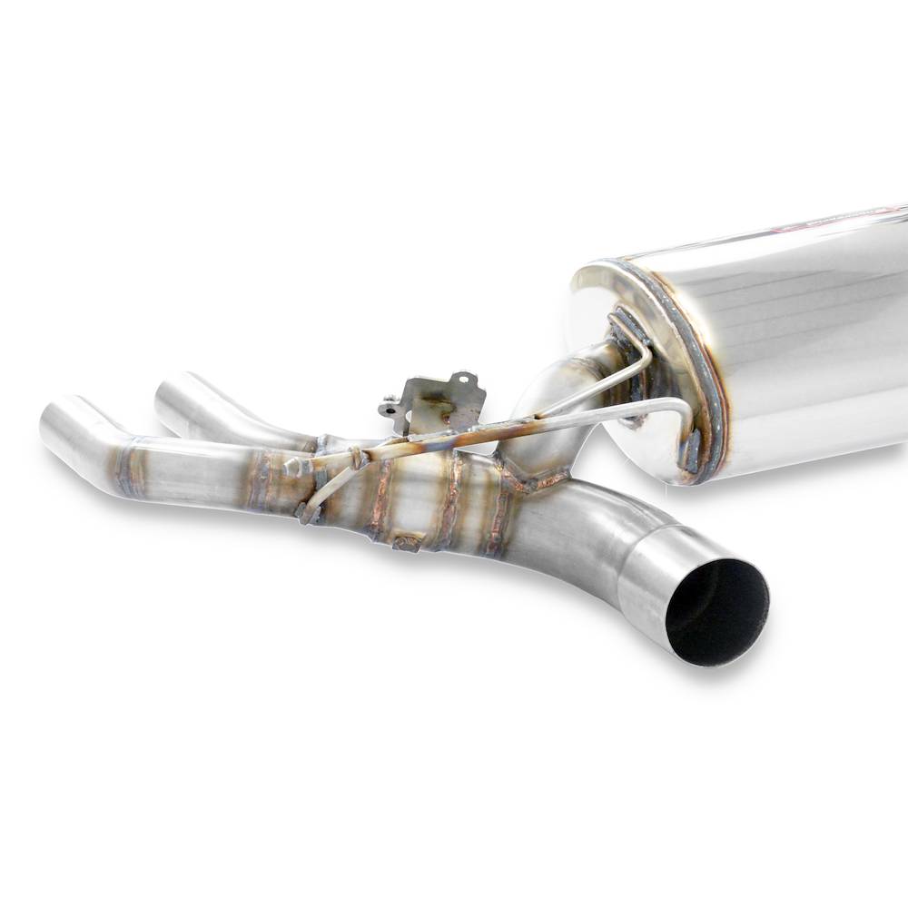 Rear exhaust right - left with valve