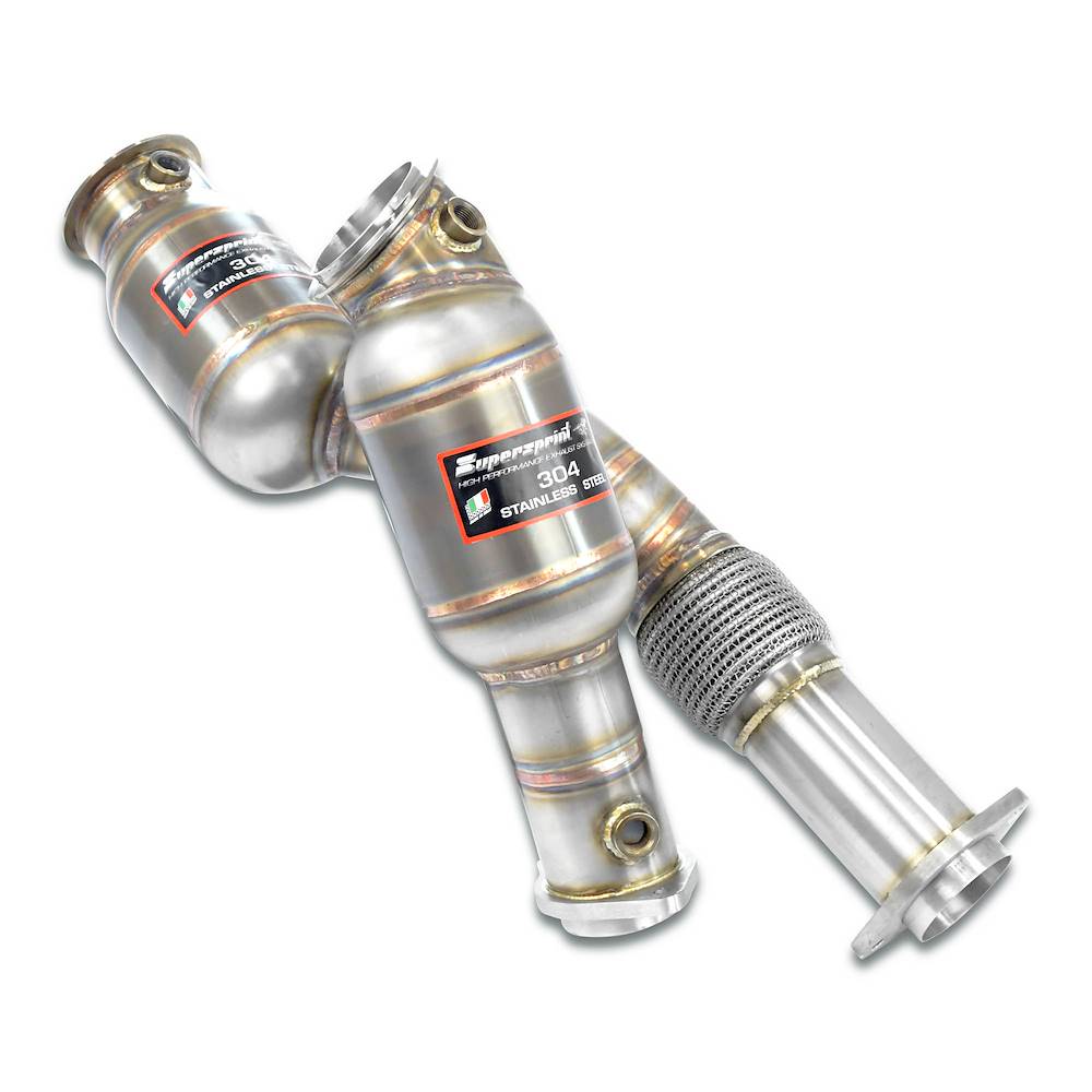 Downpipe + metallic catalytic right - left