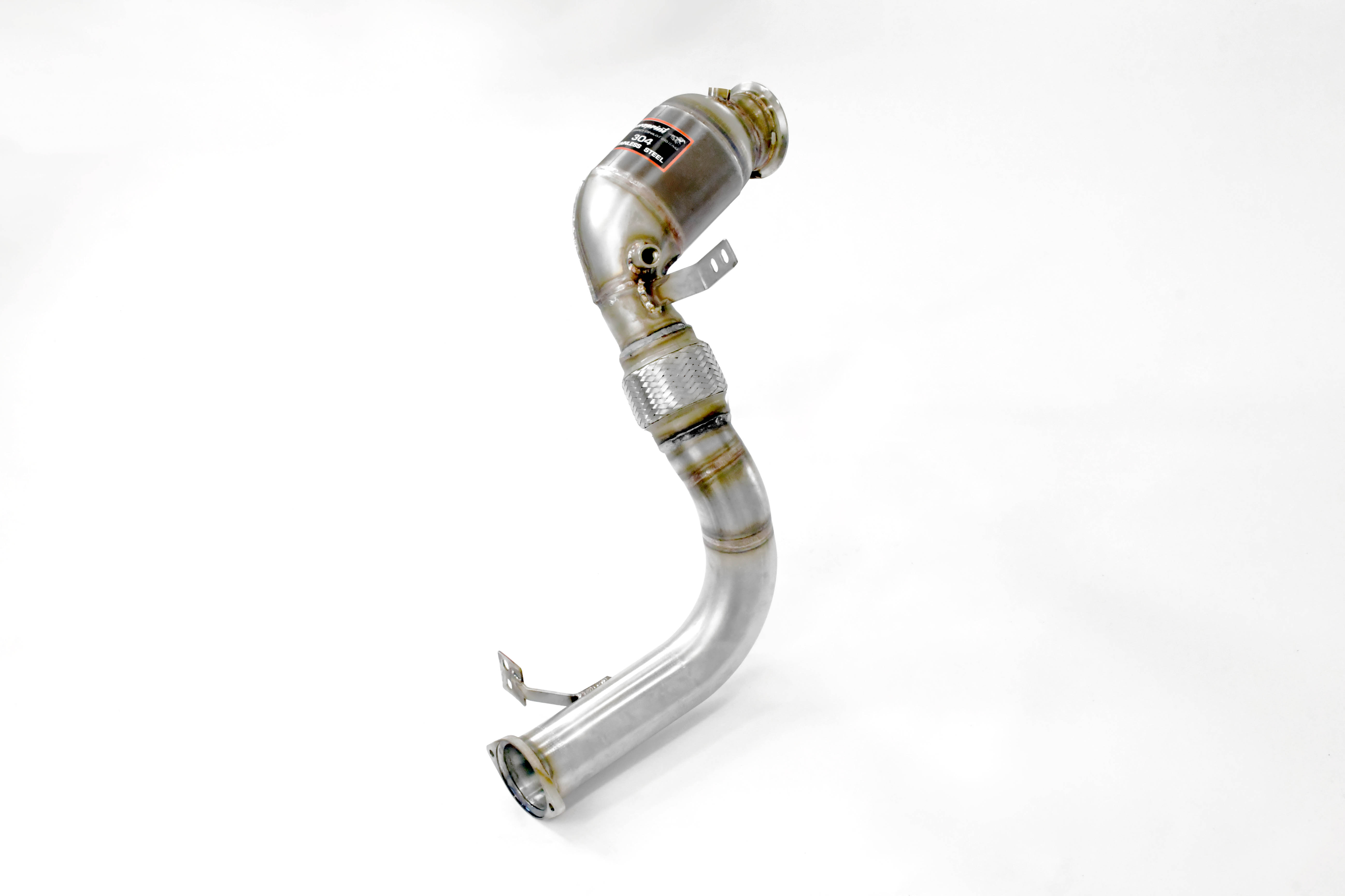Downpipe + catalizzatore metallico destro