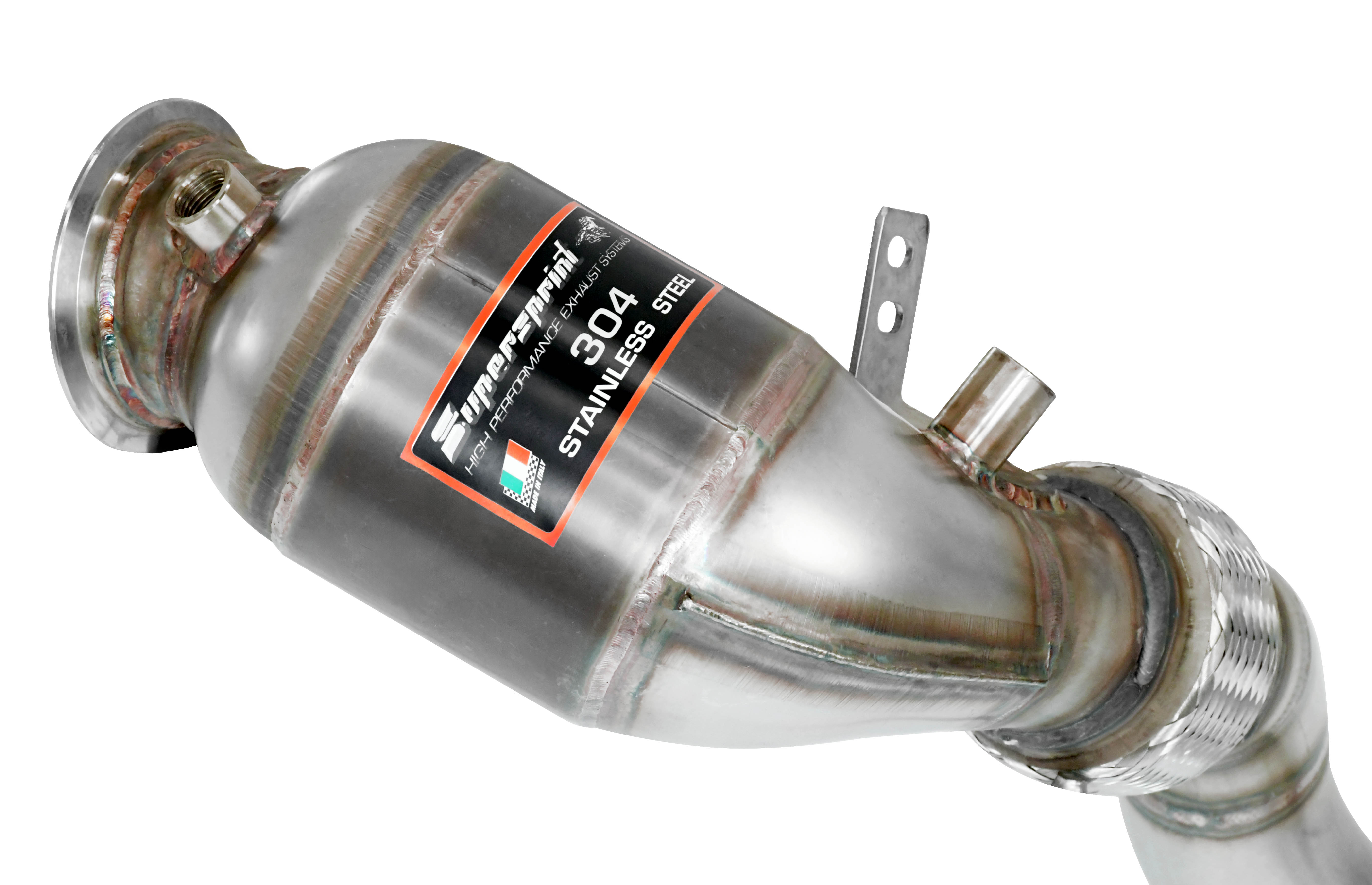 Downpipe +  Metallic catalytic converter Right