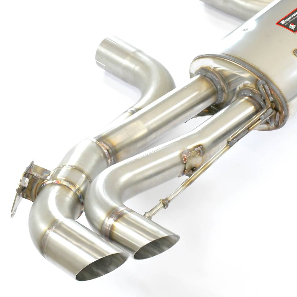 Rear exhaust right - left with valve