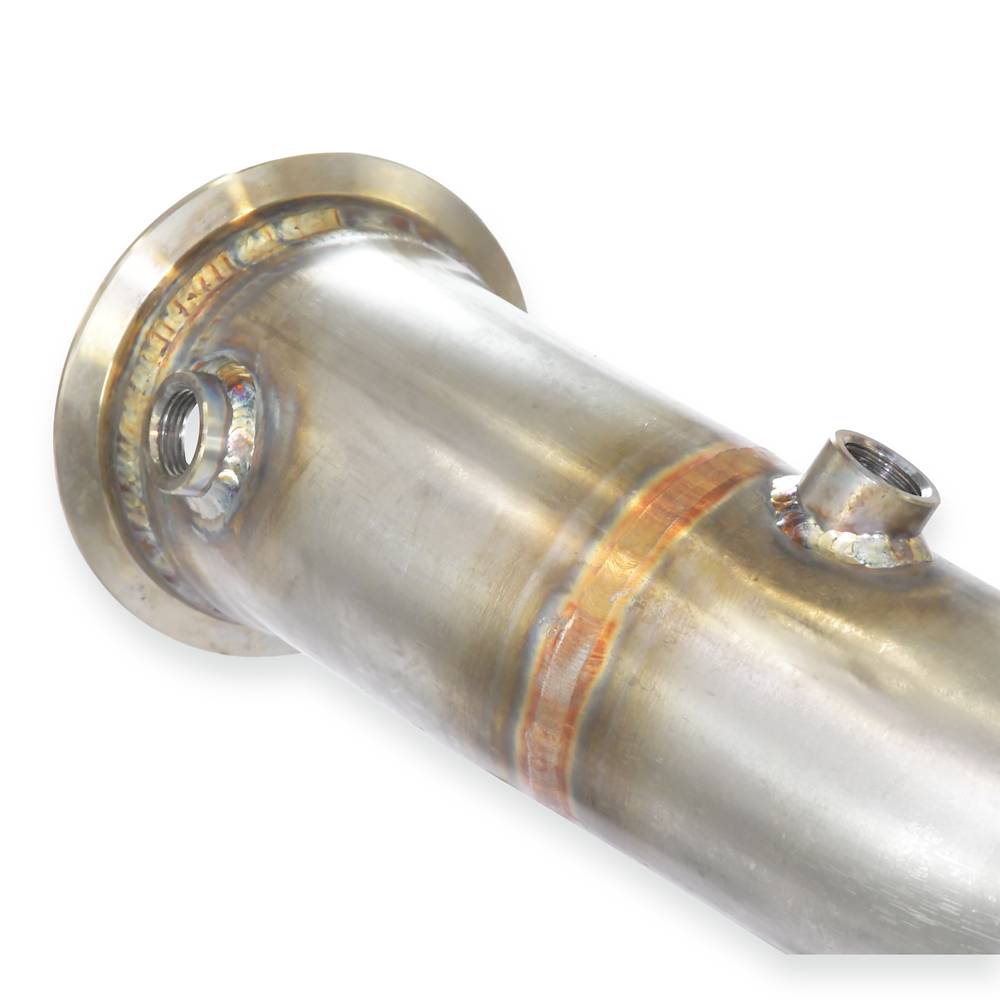 Turbo downpipe kit Right - Left (Replaces primary and secondary catalytics) Accepts the stock tertiary catalytics