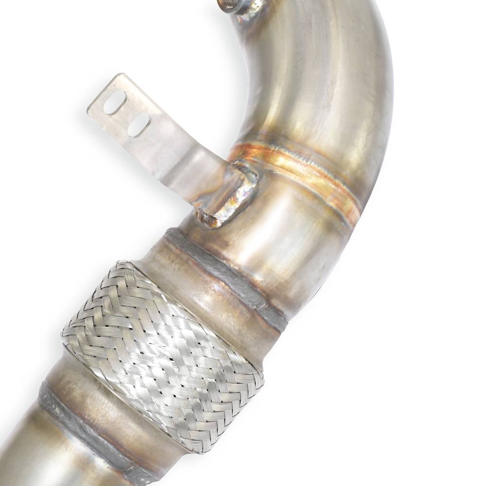 Turbo downpipe kit Right - Left (Replaces primary and secondary catalytics) Accepts the stock tertiary catalytics