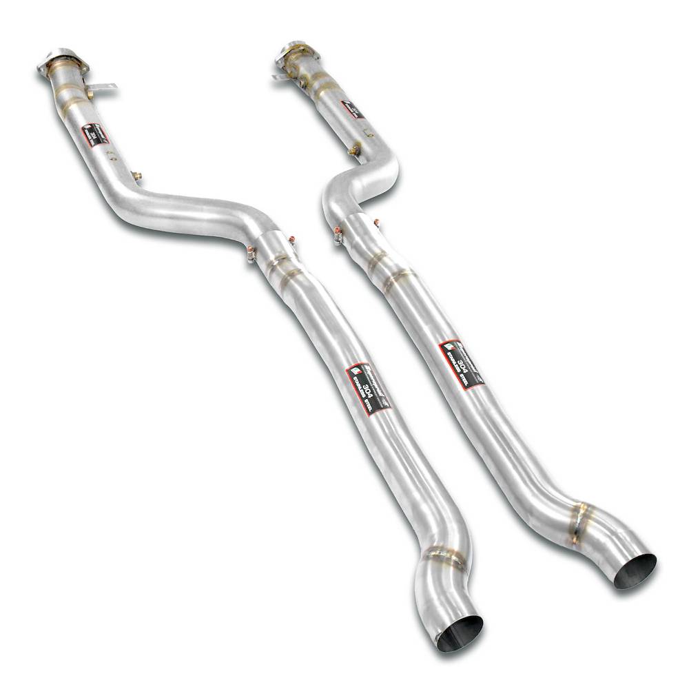 Front pipes right - left<br>Deletes tertiary catalytics and OPF