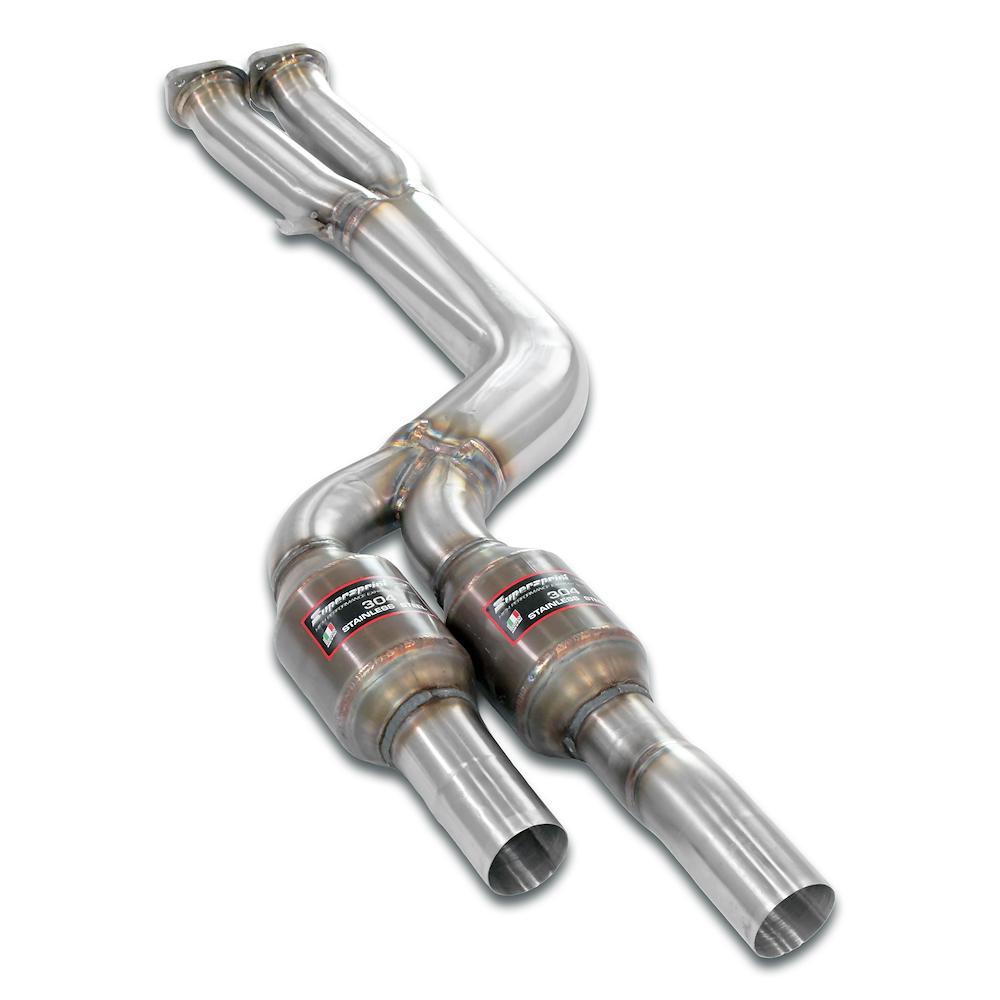 Scarico anteriore con catalizzatore metallico