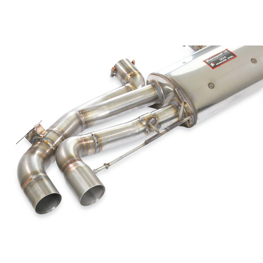 Rear exhaust right - left with valve