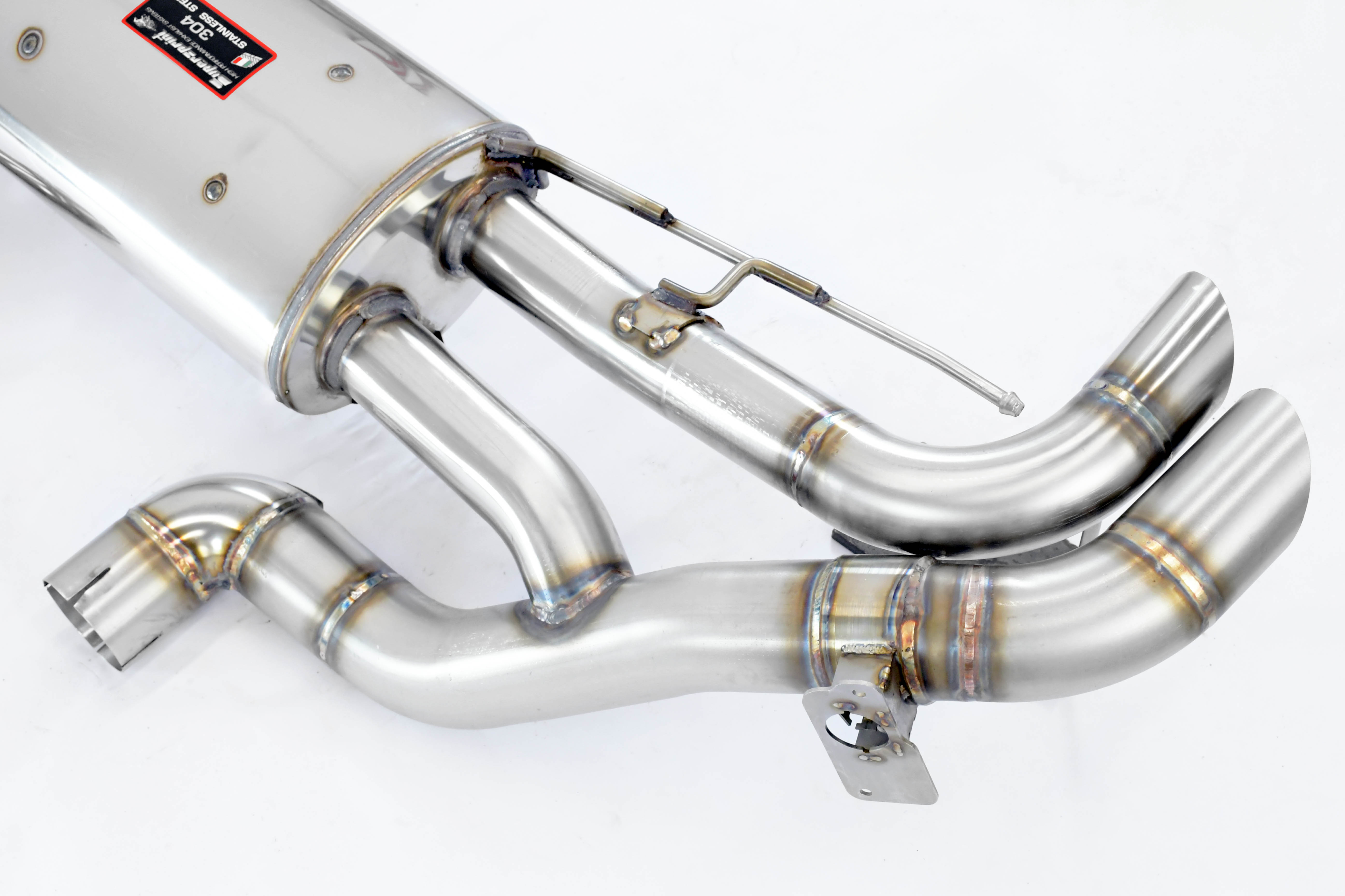Rear exhaust right - left with valve